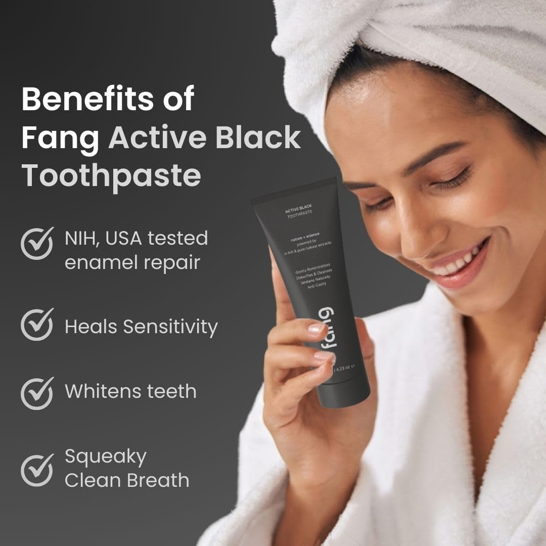 Toothpaste, Teeth Whitening, Sensitive Teeth Relief, Fights Cavities and Gum Disease, SLS Free, Organic Vegan (Pack of 1, Activated Charcoal)