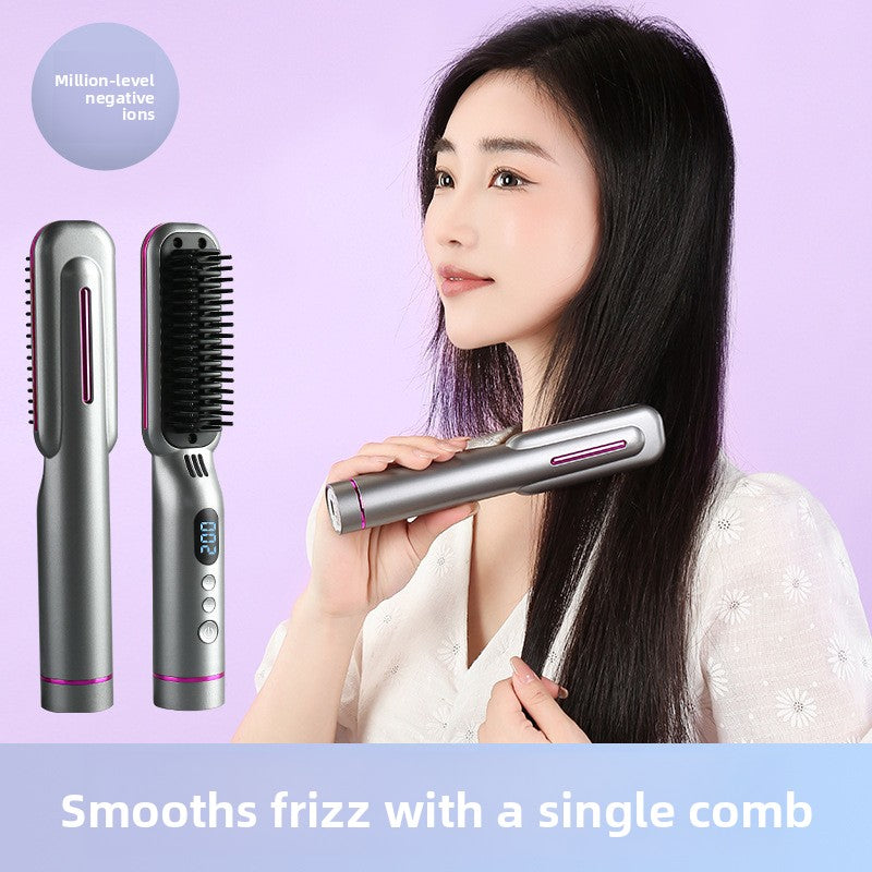 Rechargeable Wireless Hair Straightener Comb